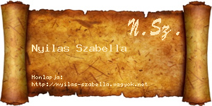 Nyilas Szabella névjegykártya